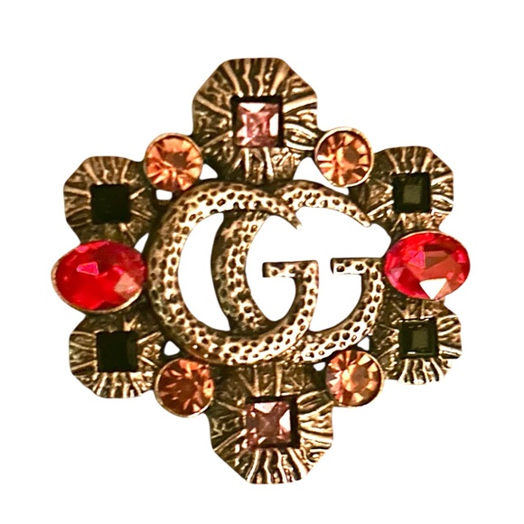 Gucci Rhinestone Brooch - Picture 1 of 7